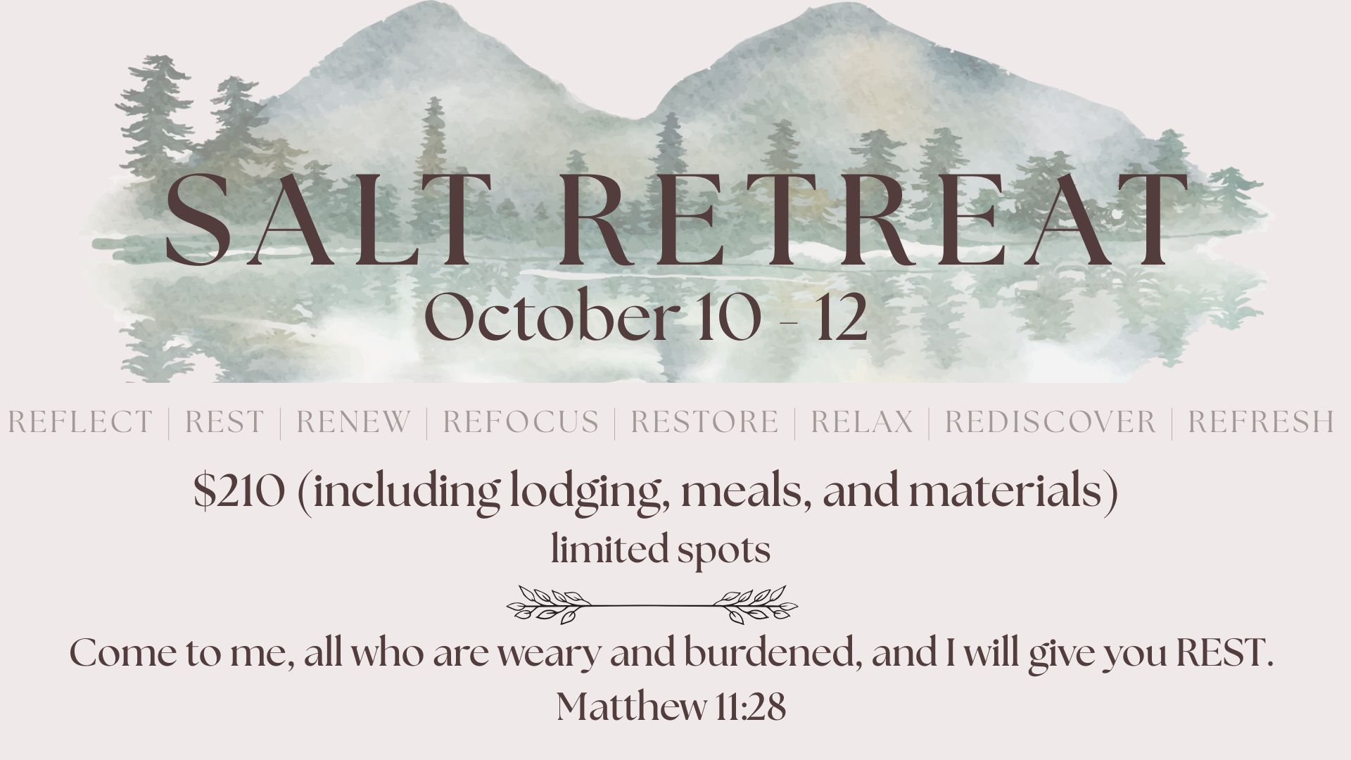 SALT "RETREAT"  OCT 10 - 12 logo