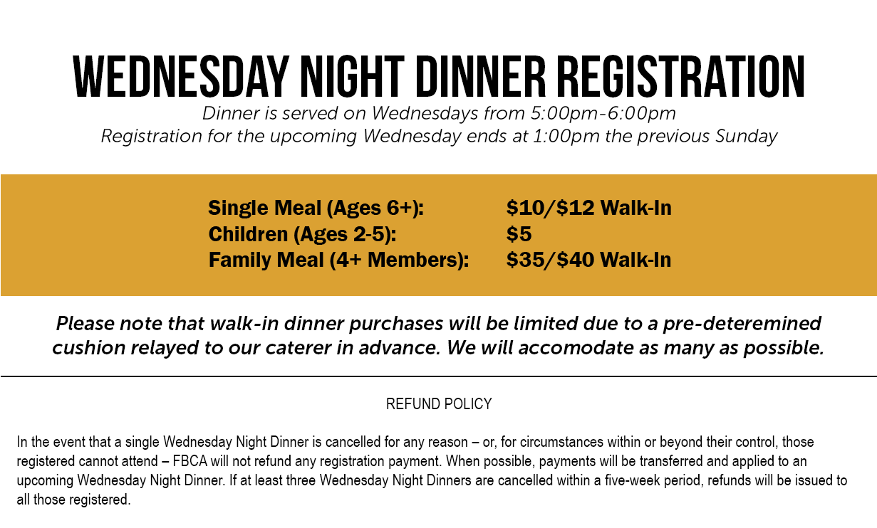Wednesday Night Dinners Fall 2026 logo