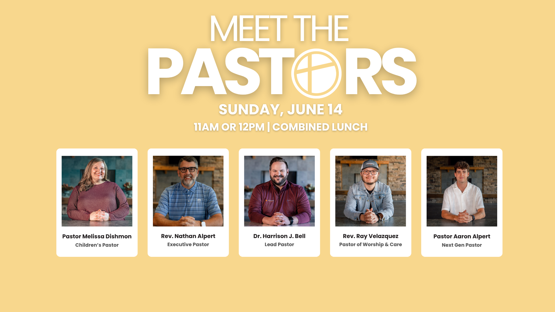 Meet the Pastors - June 2026 logo
