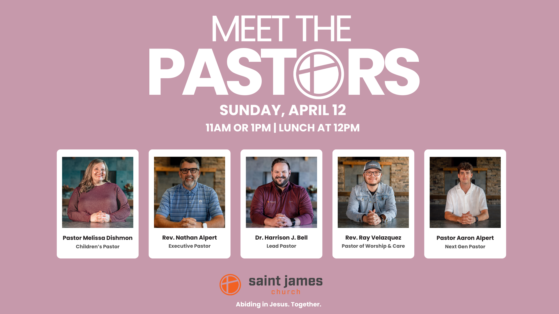 Meet the Pastors - April 2026 logo