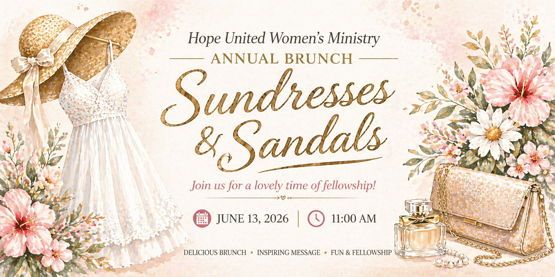 Hope United Women Sundresses and Sandals Brunch logo