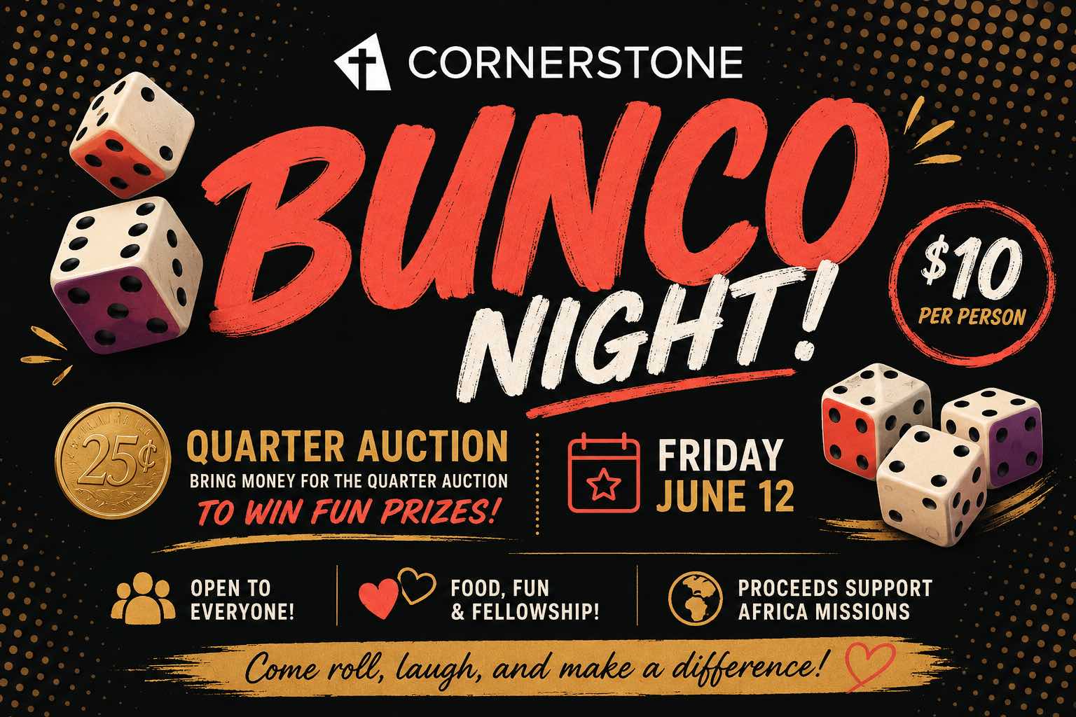 Bunco Africa Fun-raiser June 12 logo