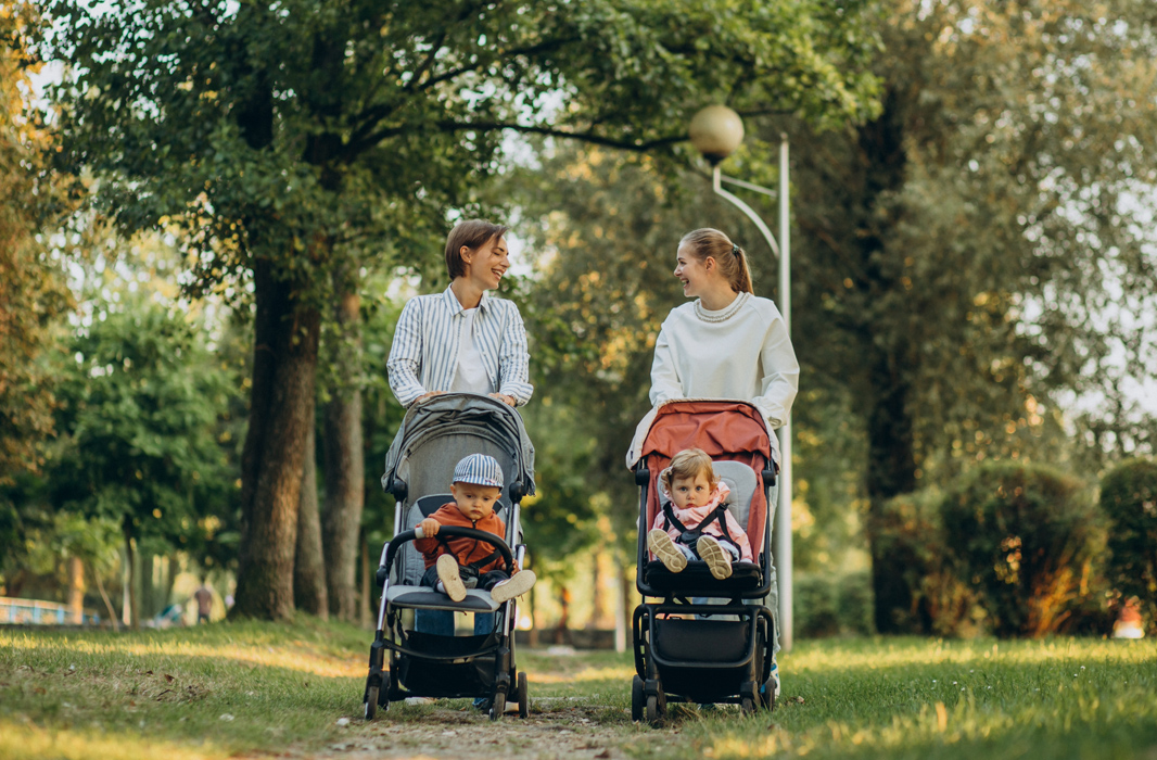 Mommy and Me Walk Community Group Fall 2025 logo