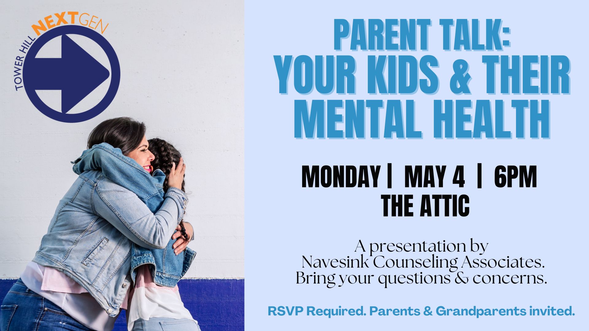 PARENT TALK: AN EVENING ABOUT YOUR KIDS & THEIR MENTAL HEALTH logo