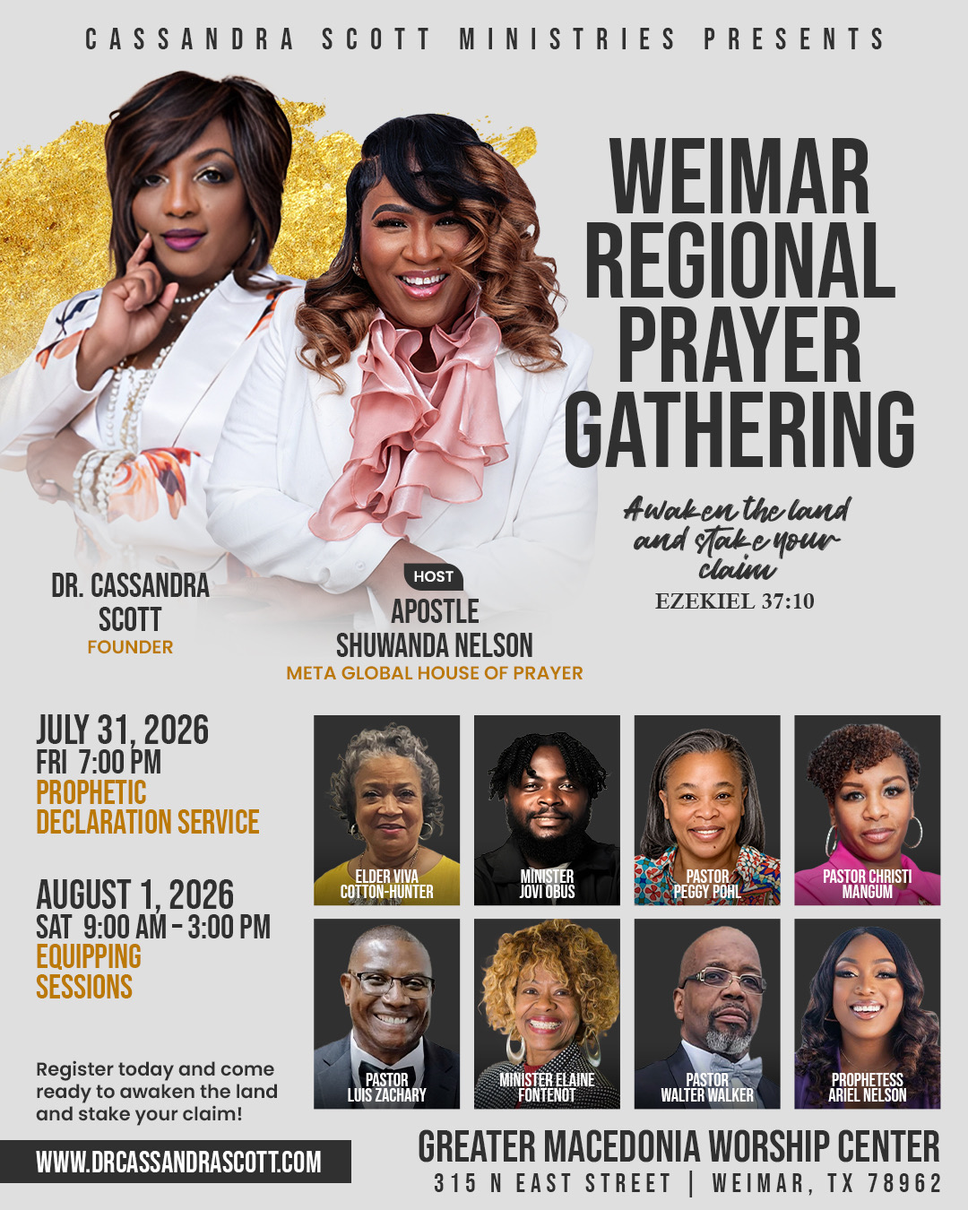 CSM Presents Weimar Regional Prayer Gathering logo