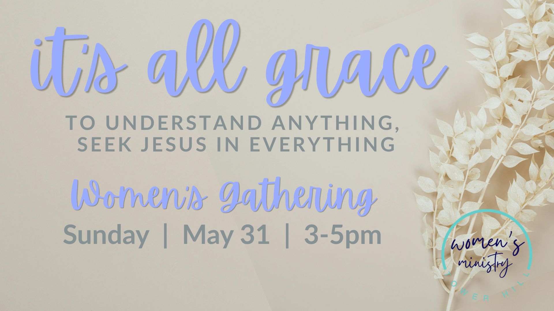 Women's Ministry Spring Event logo