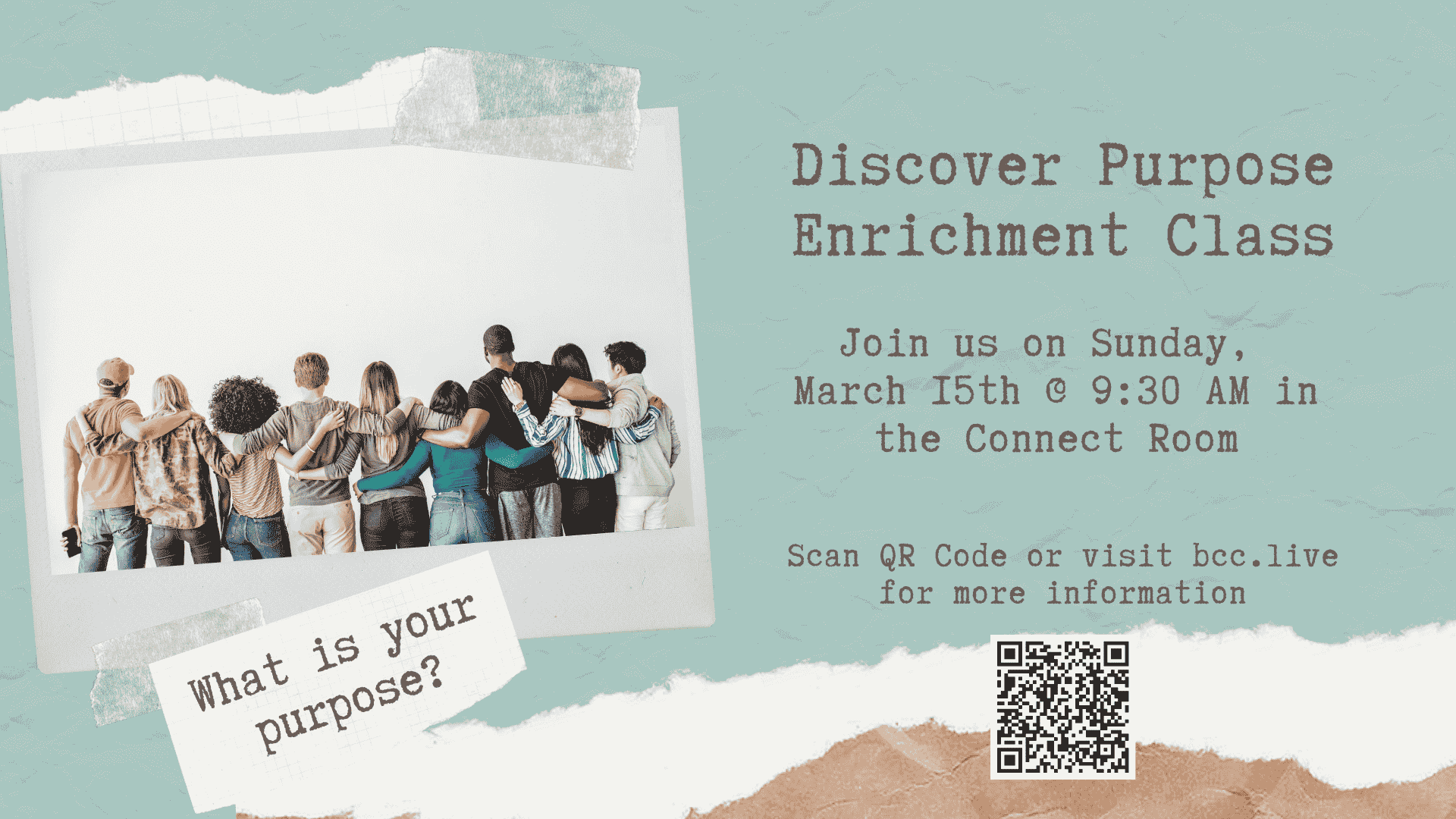 Discover Purpose Enrichment Class March 2026 logo