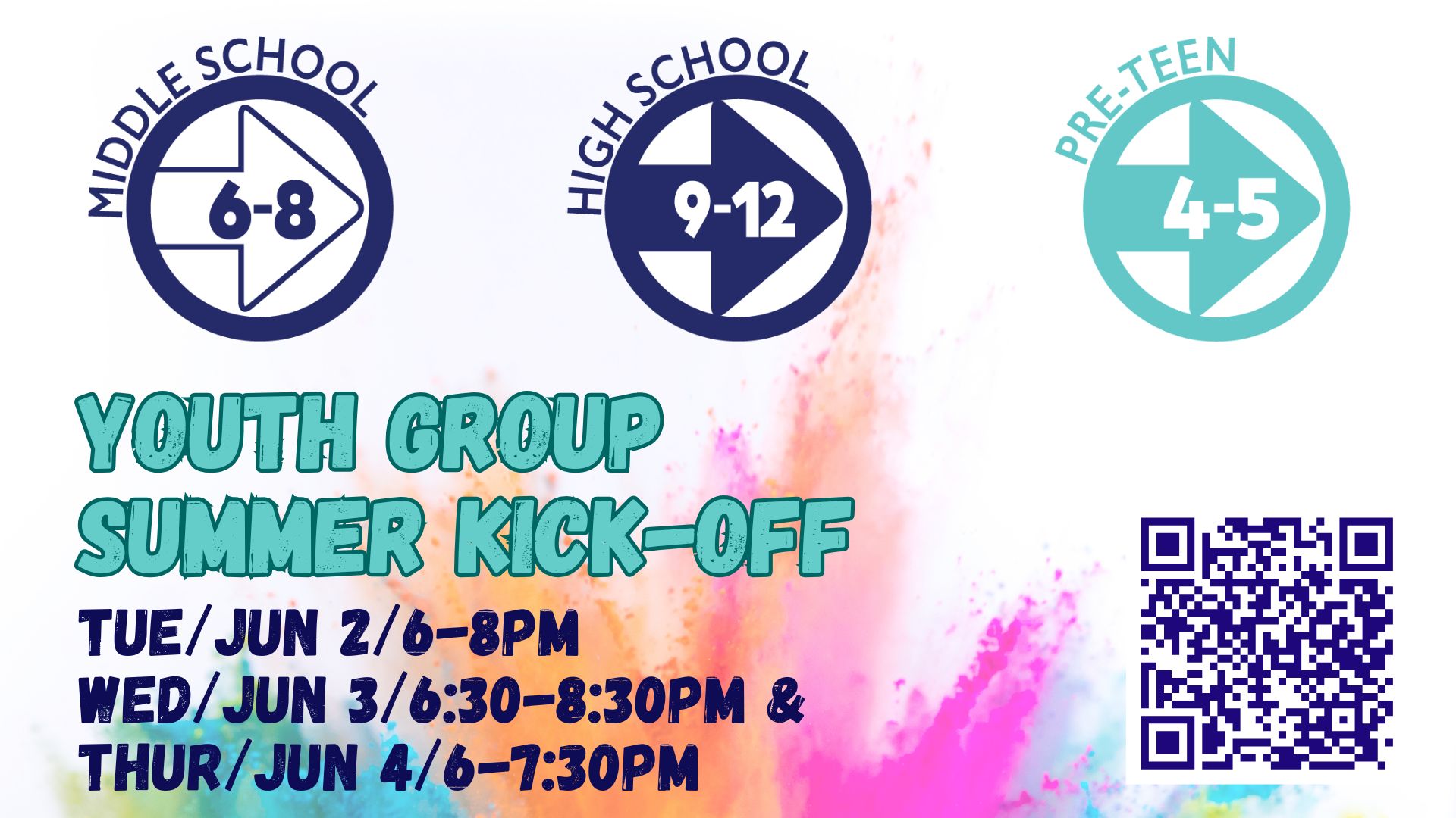 2026 Youth Group Summer Kick Off logo
