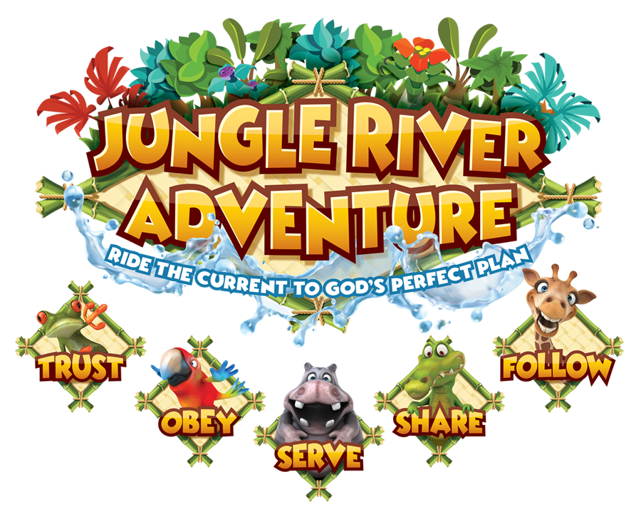 Jungle River Adventure - Vacation Bible School logo