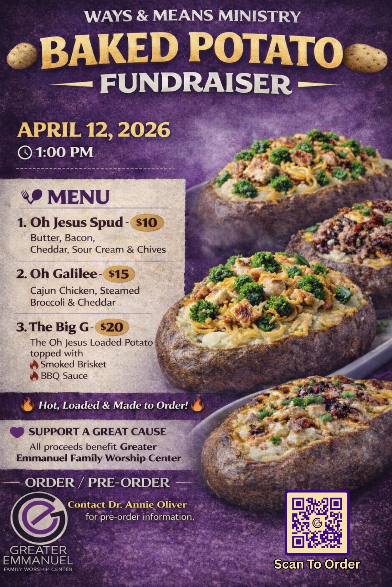 Baked Potato Fundraiser logo