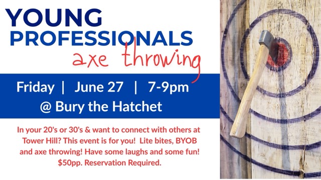 Young Professionals Axe Throwing logo