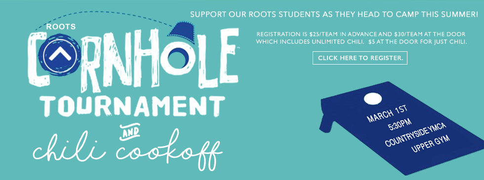 Roots Cornhole Tournament & Chili Cook Off logo
