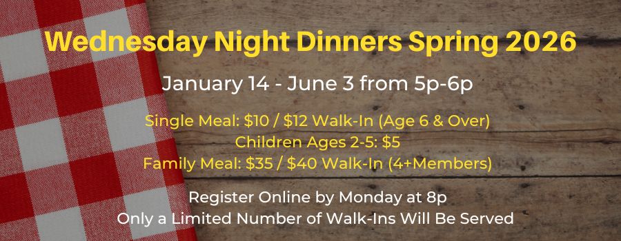 Wednesday Night Dinners Spring 2026 logo