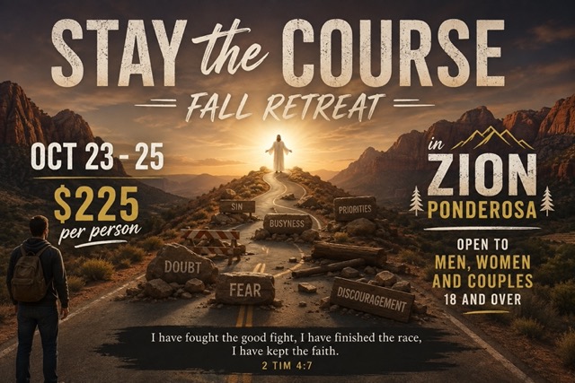 STAY THE COURSE FALL RETREAT OCT 23 - 25 logo