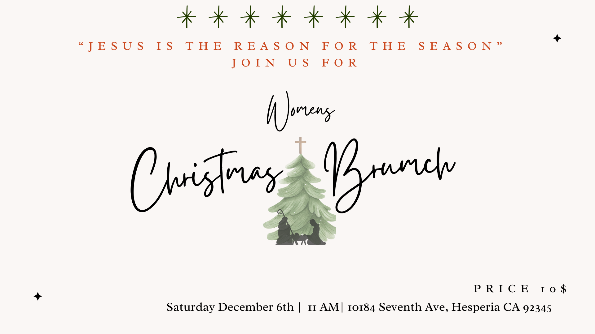 Jesus is the reason Women's Christmas Brunch logo
