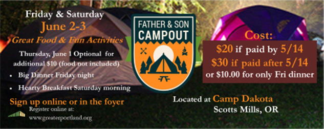 Father & Son Campout 2023 logo