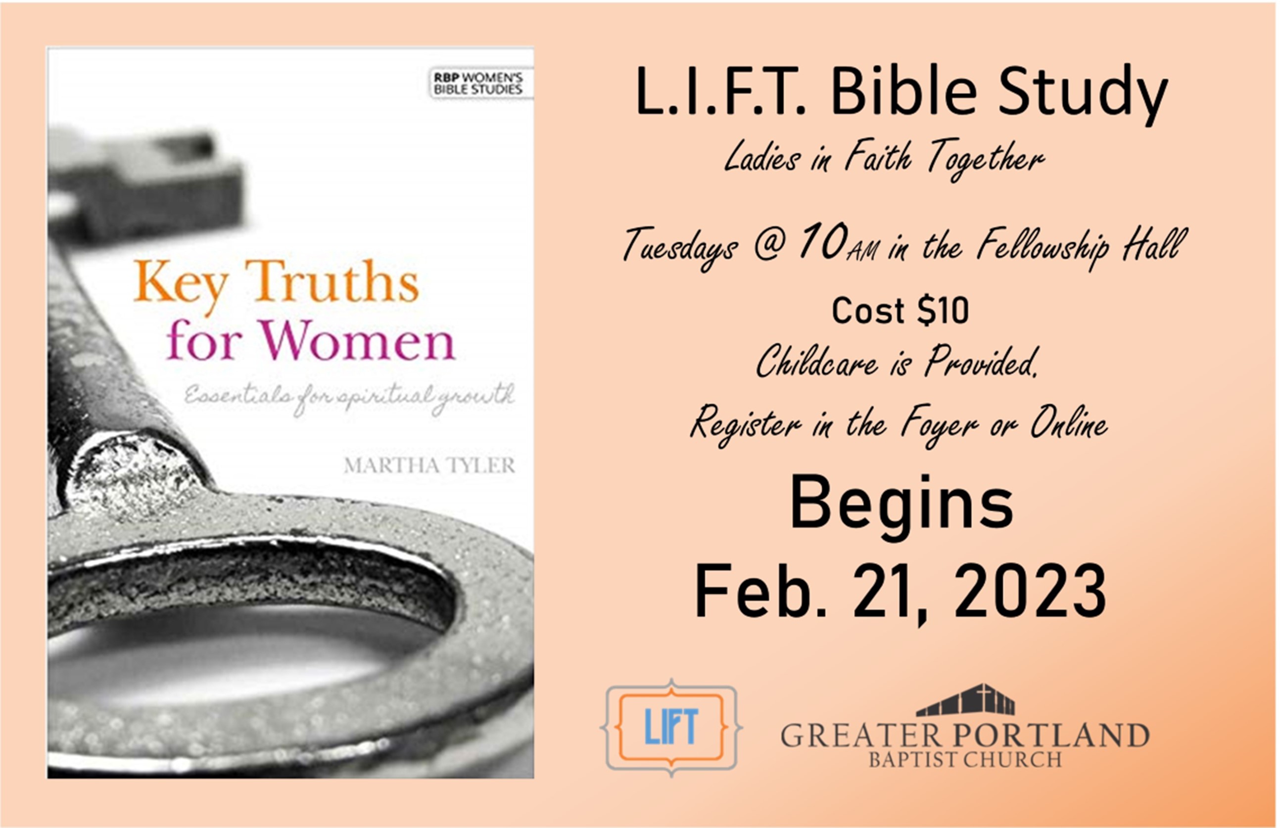 L.I.F.T. (Ladies) Bible Study - Spring 2023 logo