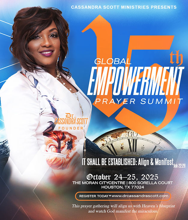 CSM Vendors Global Empowerment Prayer Summit October 2025 "It Shall Be Established" "Align & Manifest" Job 22:28 logo