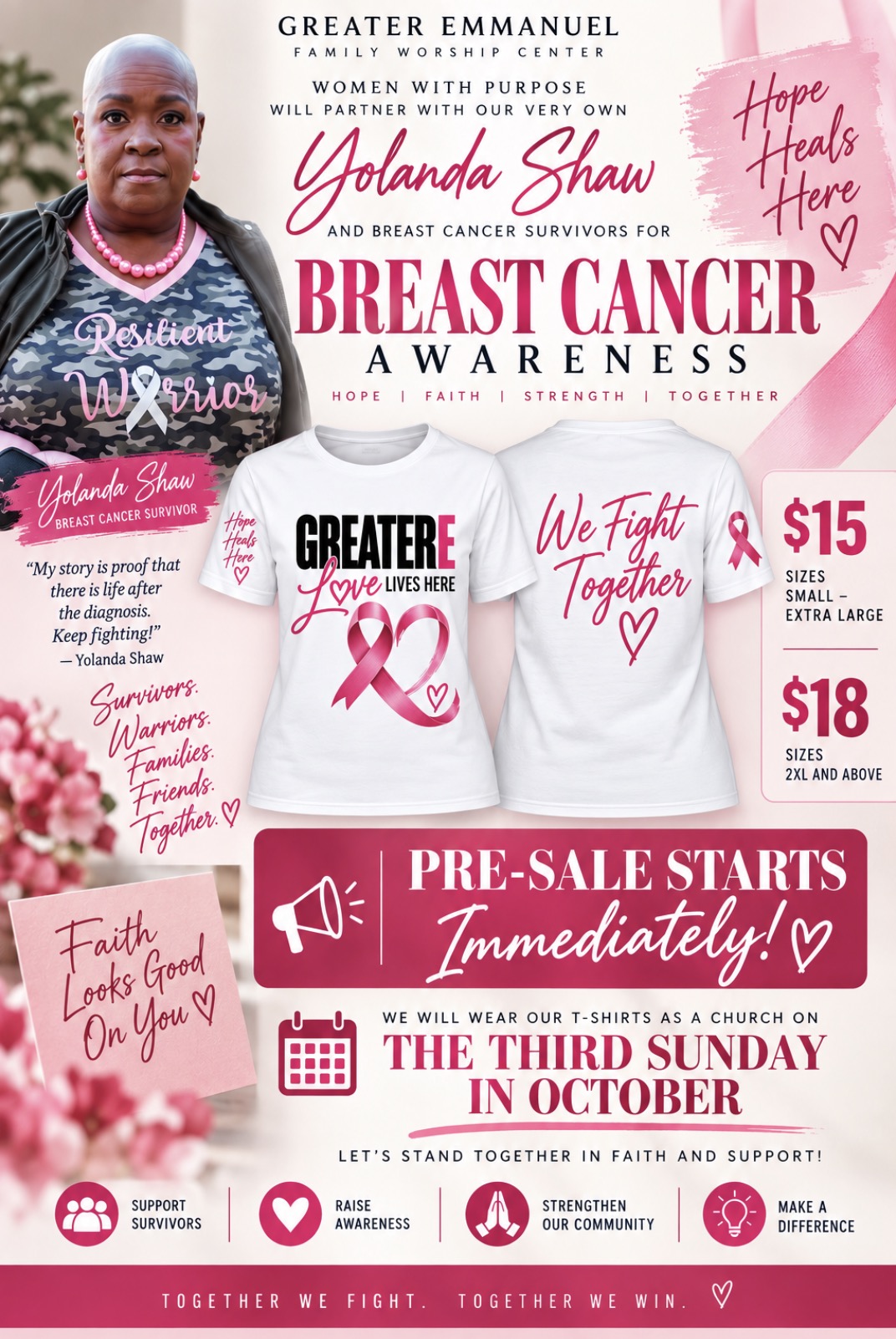WWP Breast Cancer Awareness T-Shirts logo