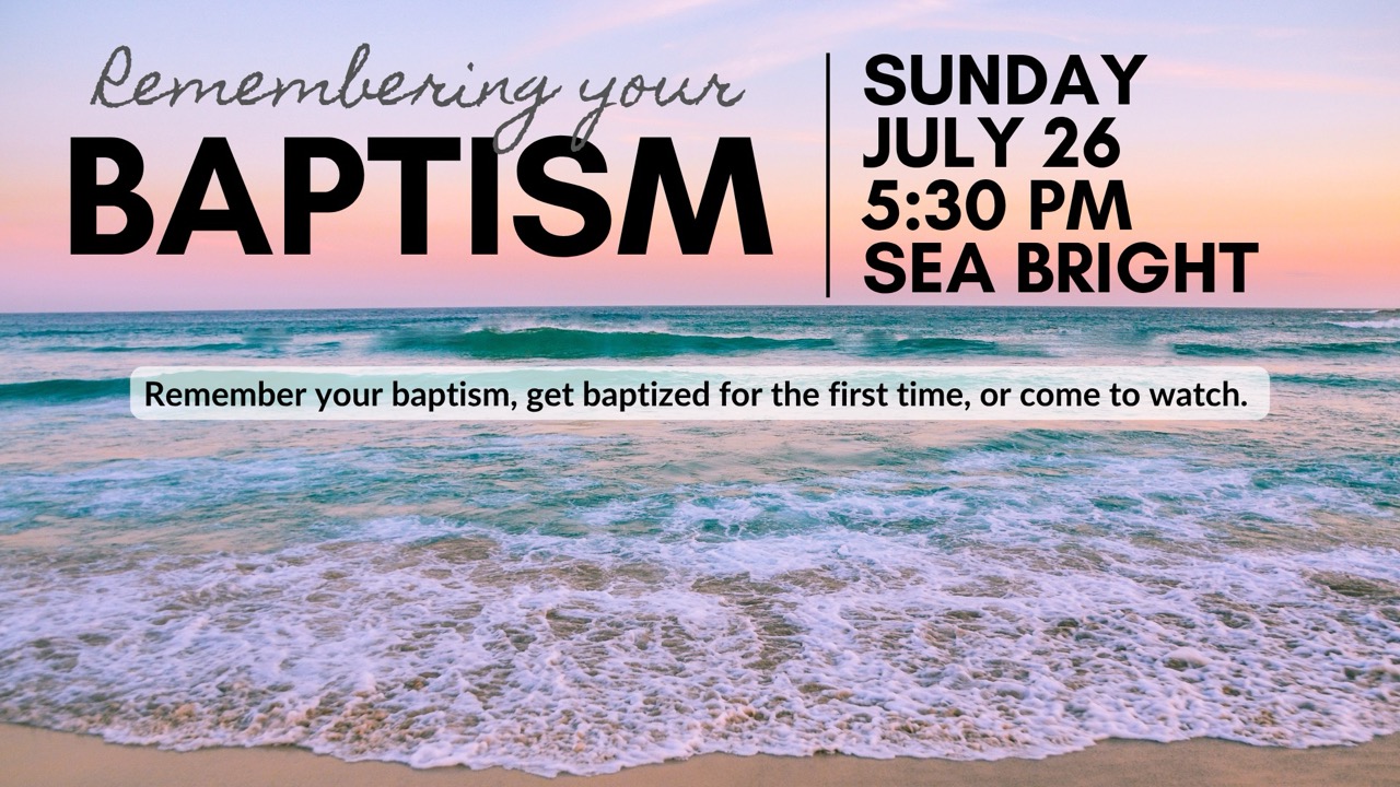 Beach Baptisms | Remembering your Baptism 2026 logo