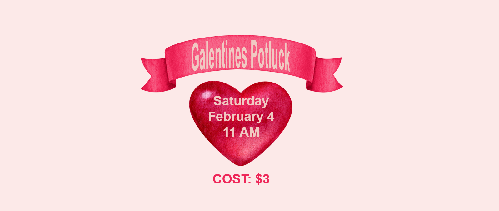 Galentines Potluck 2023 logo