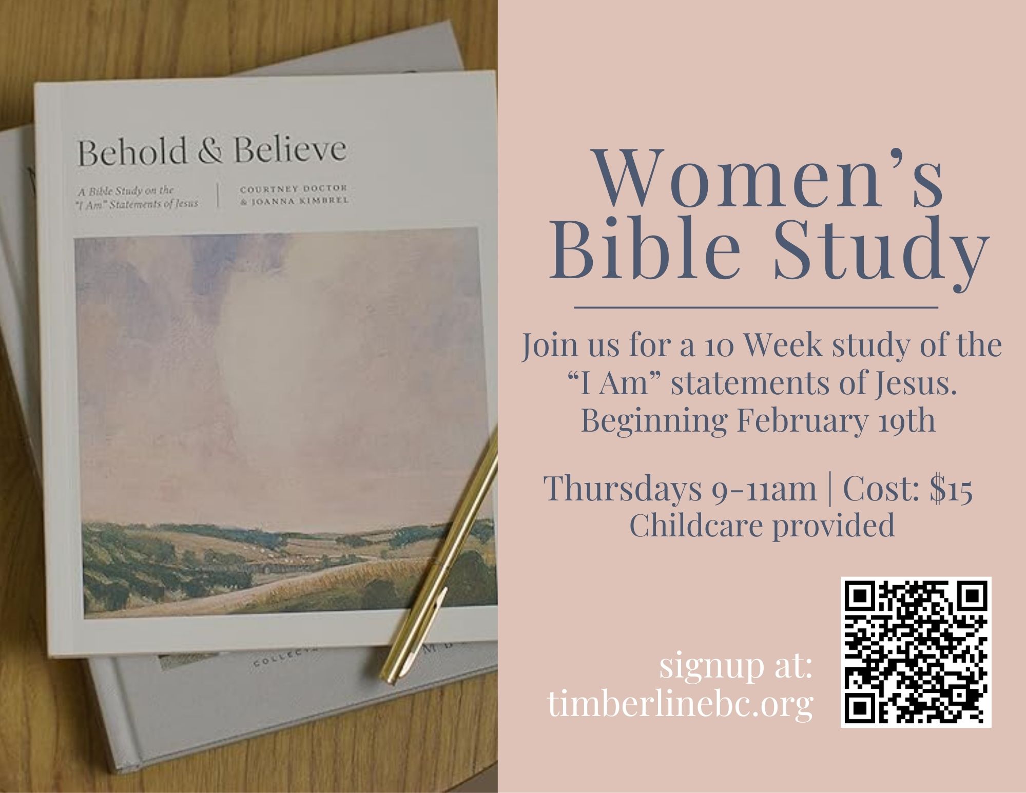 "Behold & Believe" Spring Women's Bible Study 2026 logo