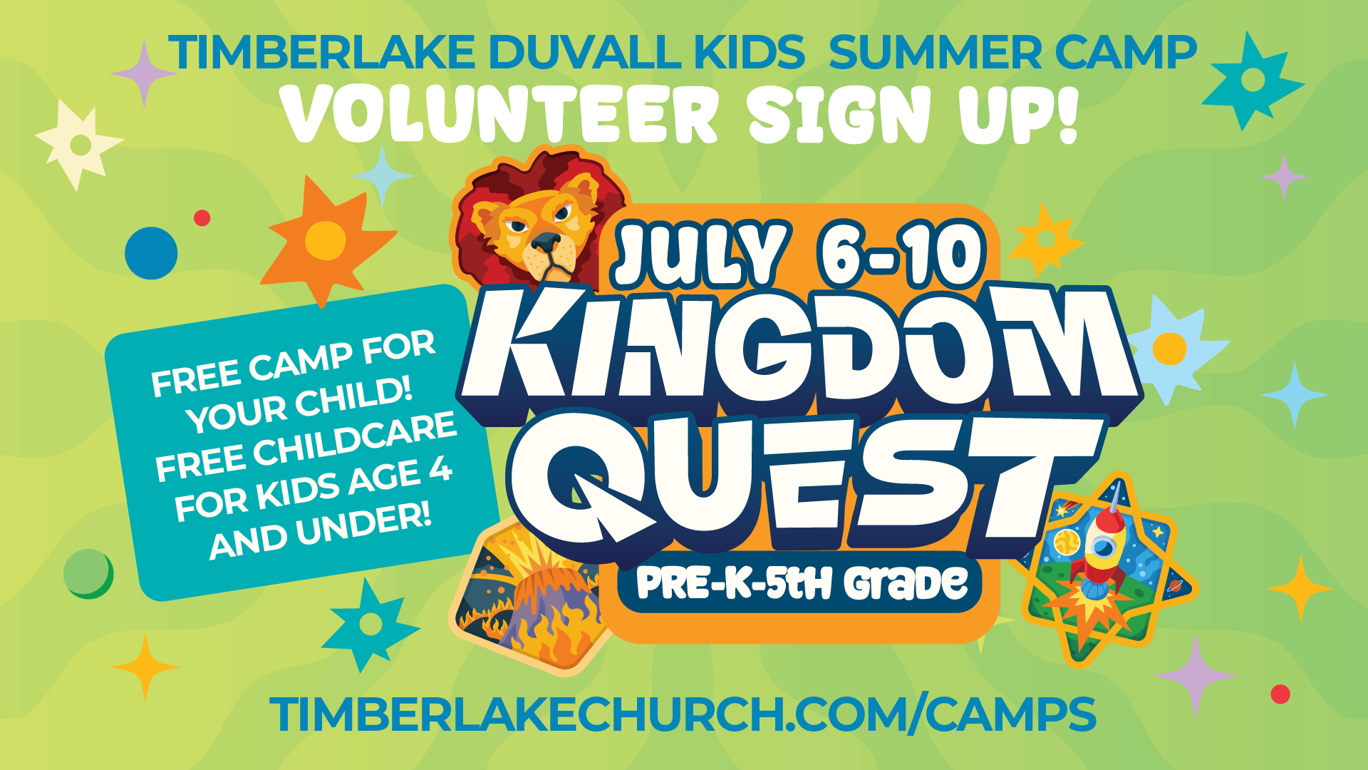 Timberlake Kids Camp Duvall | Volunteer Sign Up logo