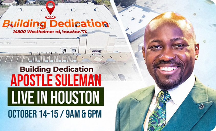 Apostle Suleman Live in Houston TX logo