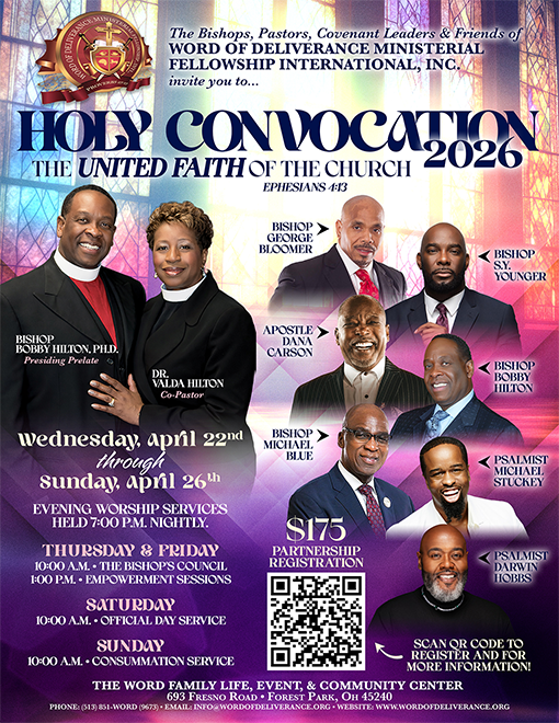 Word of Deliverance Ministerial Fellowship International, Inc. Holy Convocation 2026 logo