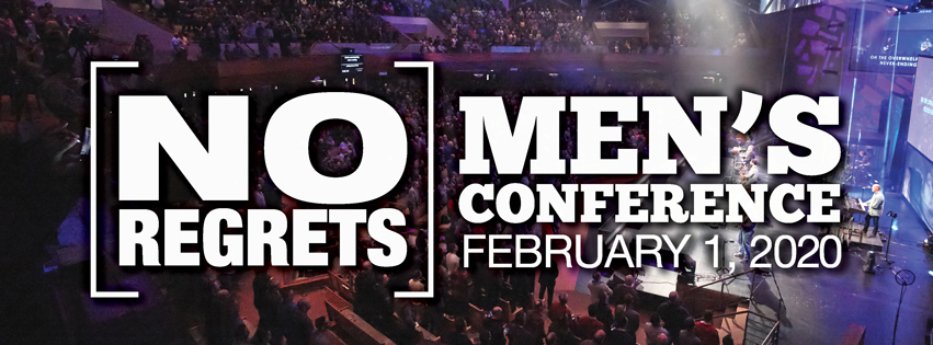 No Regrets Men's Conference logo