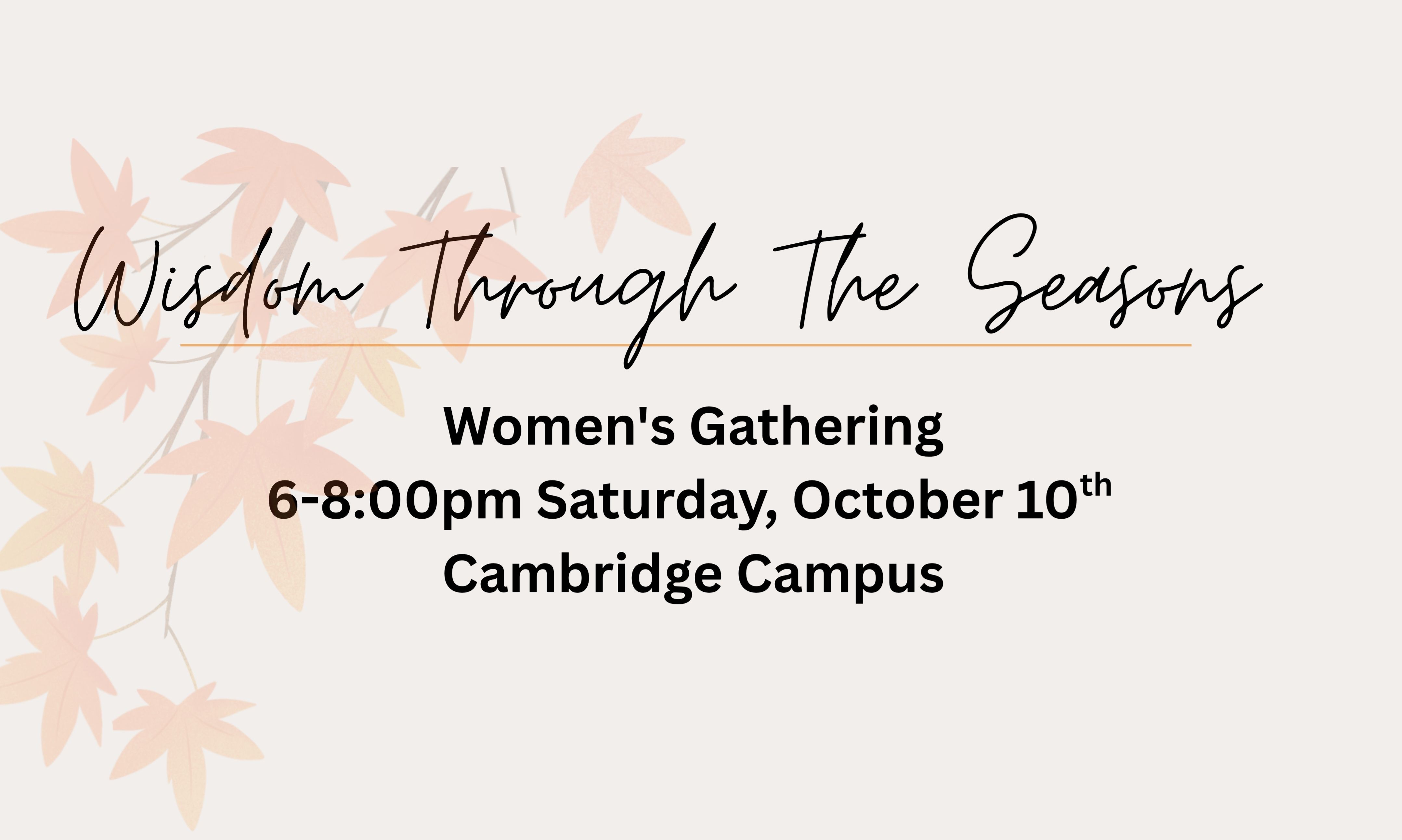Wisdom Through the Seasons - Women's Gathering logo