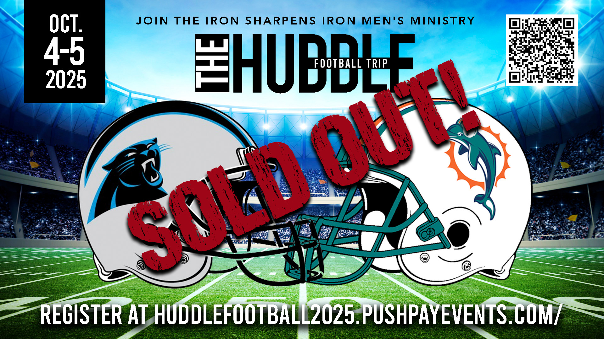 The 2025 Huddle Football Trip logo