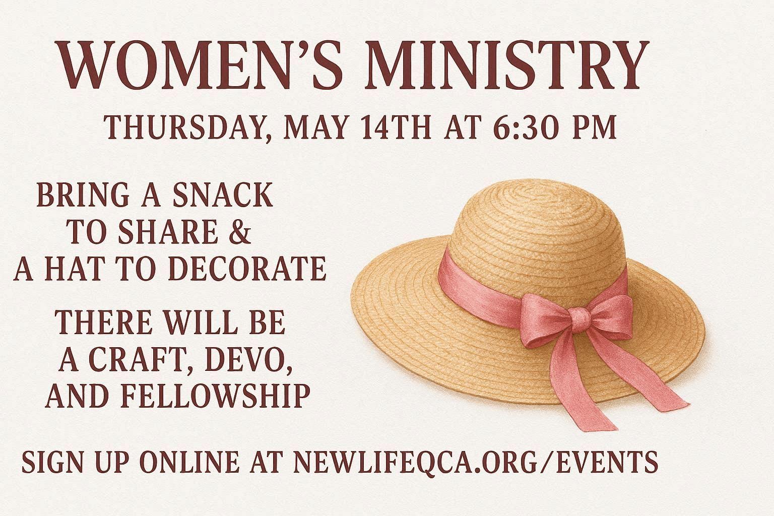 Women's Ministry Hat Decorating logo