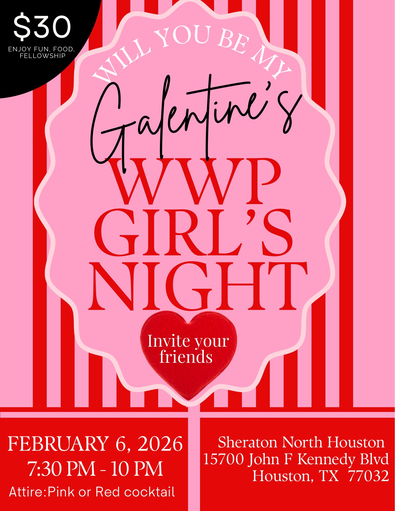 WWP Galentine Girl's Night logo