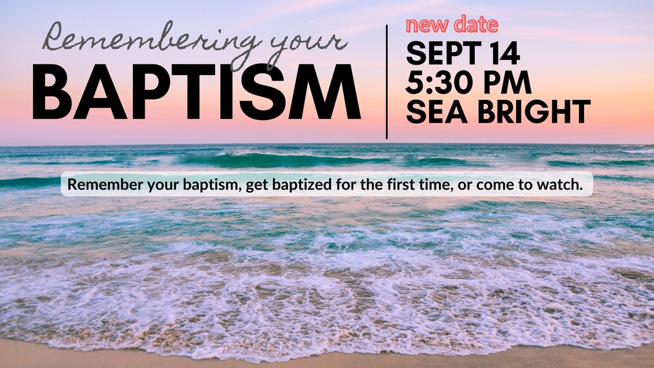 NEW DATE Beach Baptisms | Remembering your Baptism 2025 logo