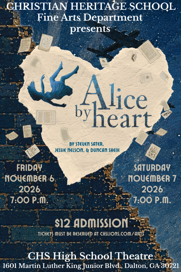 CHS Fine Arts Department Presents "Alice By Heart" (a One Act production) logo