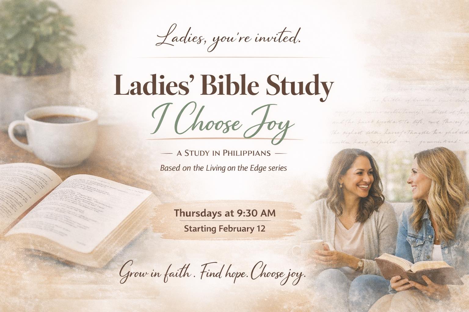 I Choose Joy Ladies' Thursday Morning Study logo