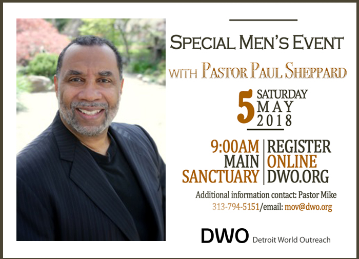 DWO Men's Event with Pastor Paul Sheppard logo