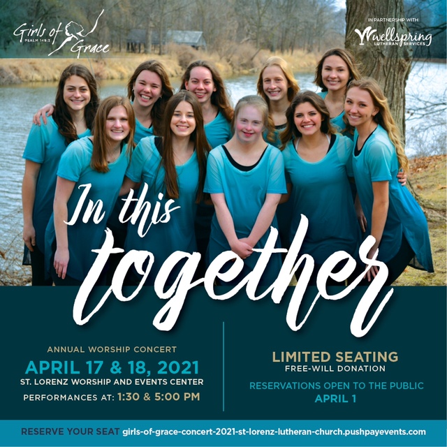 Girls of Grace 2021 Worship Concert "In This Together" logo