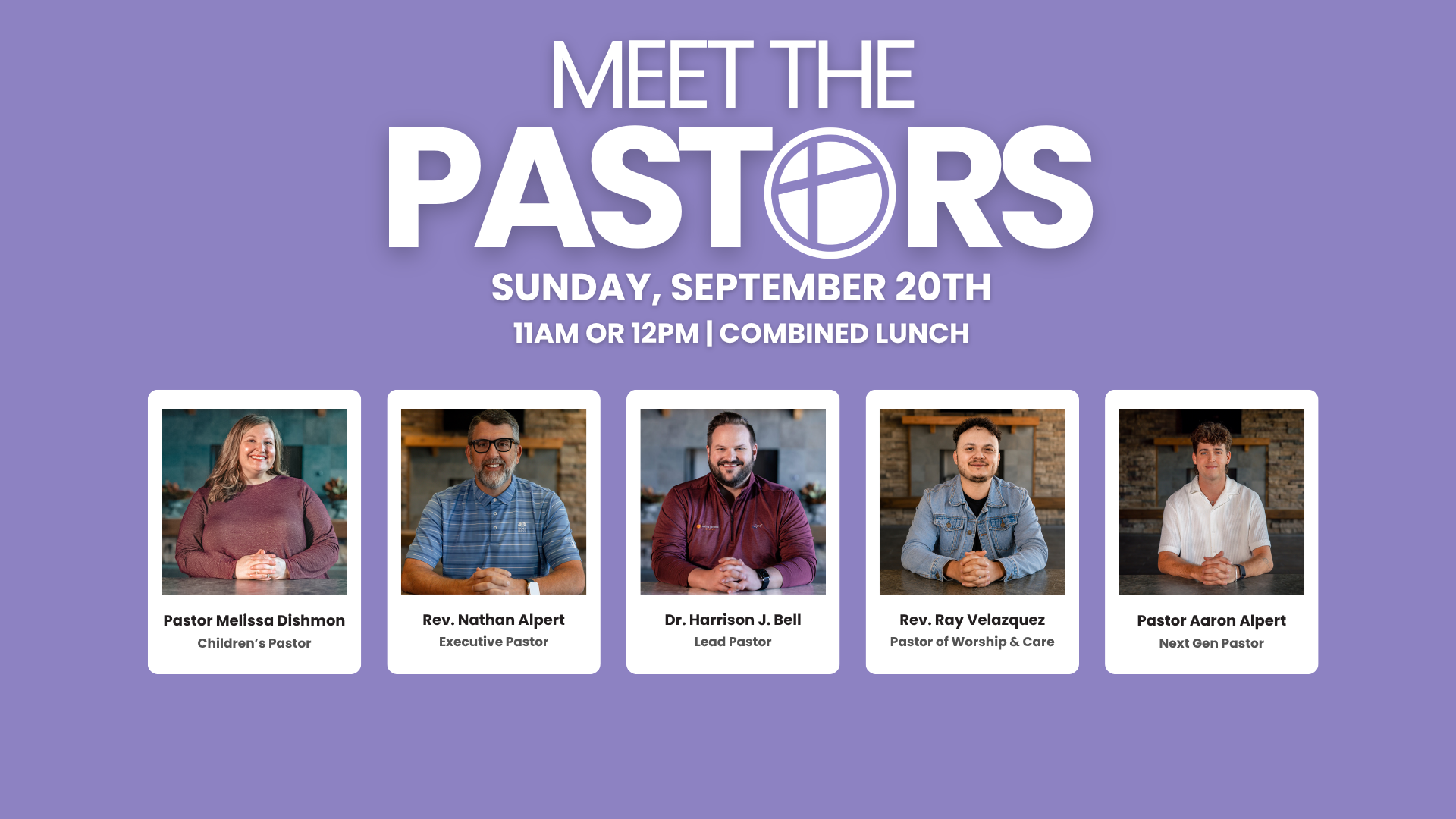 Meet the Pastors - September 2026 logo