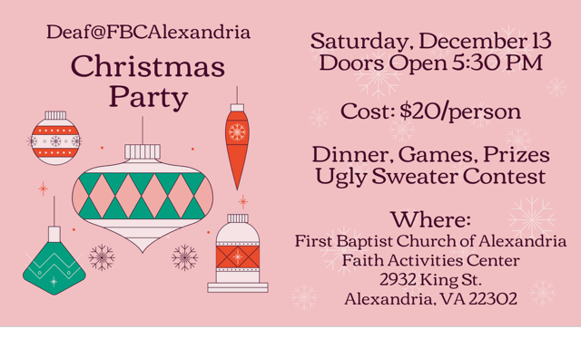 Deaf 2025 Christmas Party logo