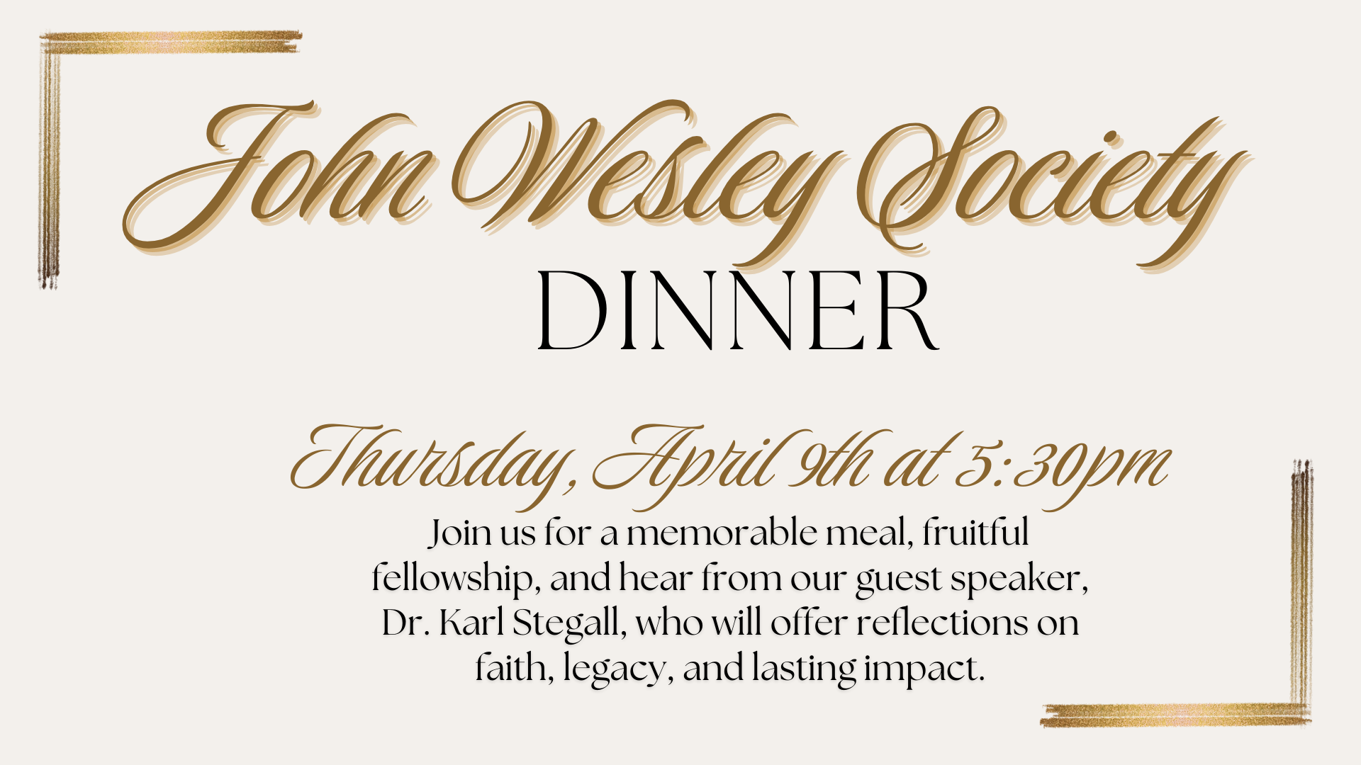 John Wesley Society Dinner logo