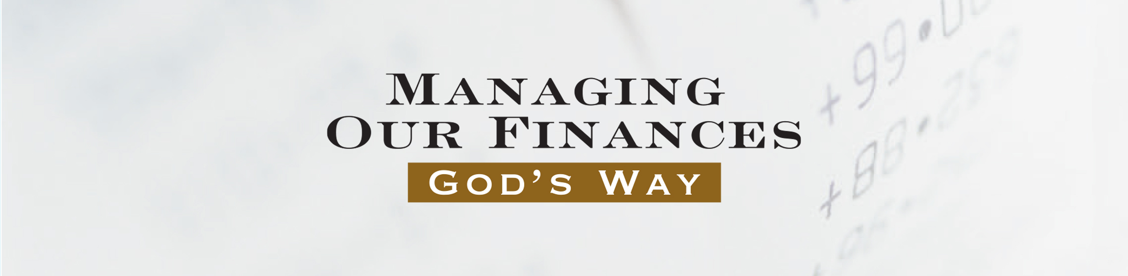 Managing Your Finances God's Way Fall 2022 logo