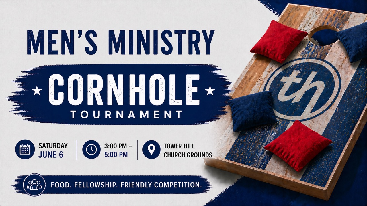Men's Ministry Cornhole Tournament logo